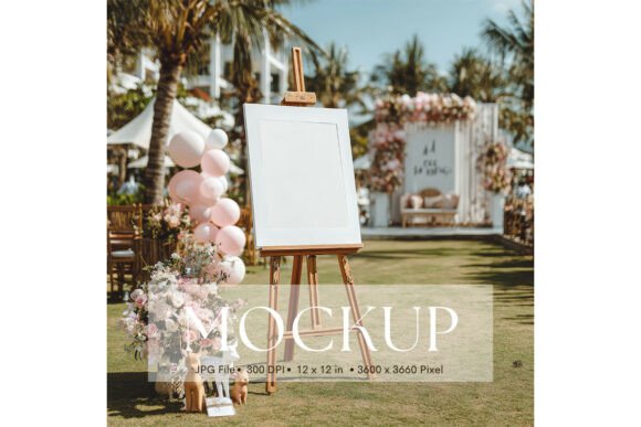 Beautifully Showcase Your Artwork with Wedding Sign Mockups