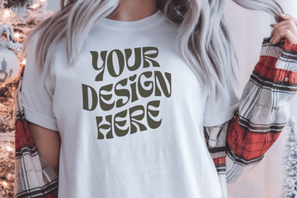 Cozy Christmas Mockup for Festive T-Shirt Designs
