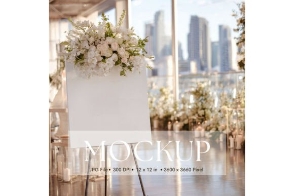 Elegant Simplicity: Showcasing Your Art with a Wedding Sign Mockup