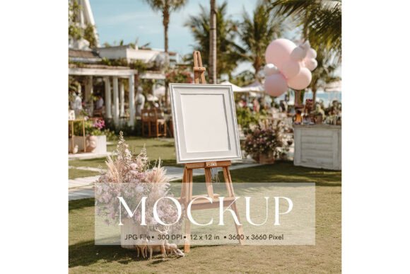 Minimalist Elegance: Presenting Your Designs with Welcome Sign, Wedding Sign Mockup_163