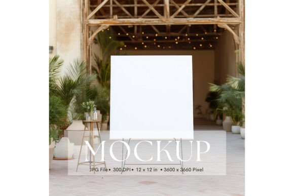 Present Your Wedding Artwork with a Clean, Modern Mockup