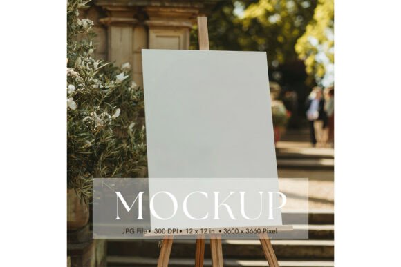Welcome Sign, Wedding Sign Mockup_159: A Minimalist Canvas for Your Designs