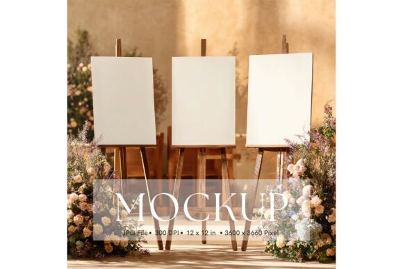 Welcome Sign, Wedding Sign Mockup_180: A Natural Canvas for Your Designs