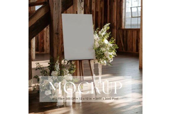 Welcome Sign, Wedding Sign Mockup_207: Elevate Your Artwork Display