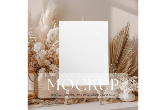 Welcome Sign, Wedding Sign Mockup_213: A Clean Canvas for Your Artwork