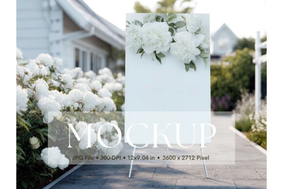 Welcome Sign, Wedding Sign Mockup_41: A Minimalist Canvas for Your Art